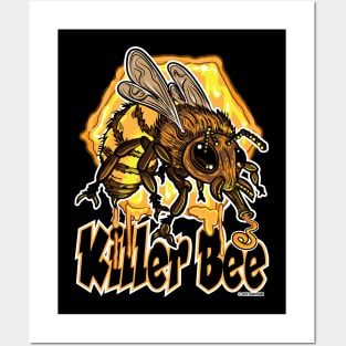 Killer Bee protecting Honeycomb Posters and Art